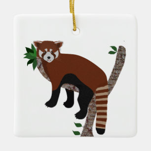 Ornamento De Cerâmica Red Panda Ornament