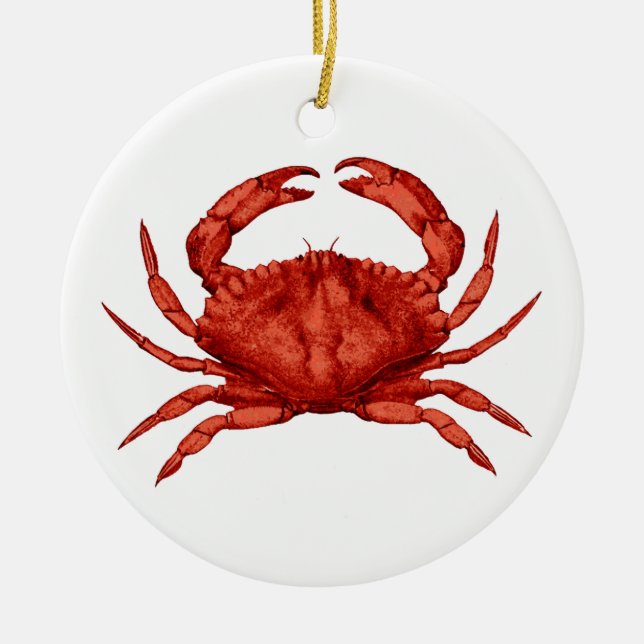 Ornamento De Cerâmica Red Rock Crab (Pacífico) (Frente)