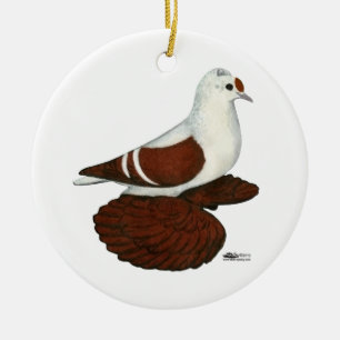 Ornamento De Cerâmica Red Wing Pigeon