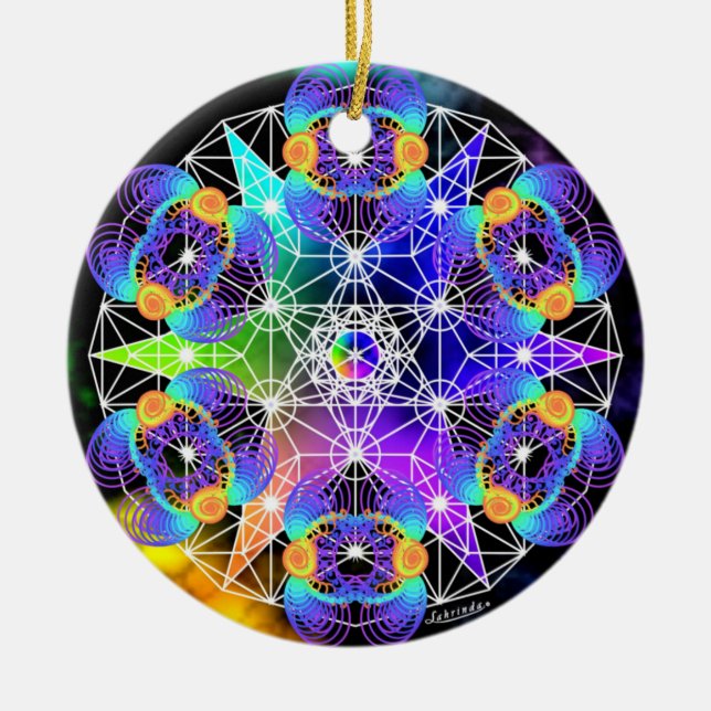 Ornamento De Cerâmica Rede/Processo Orgânico (Frente)