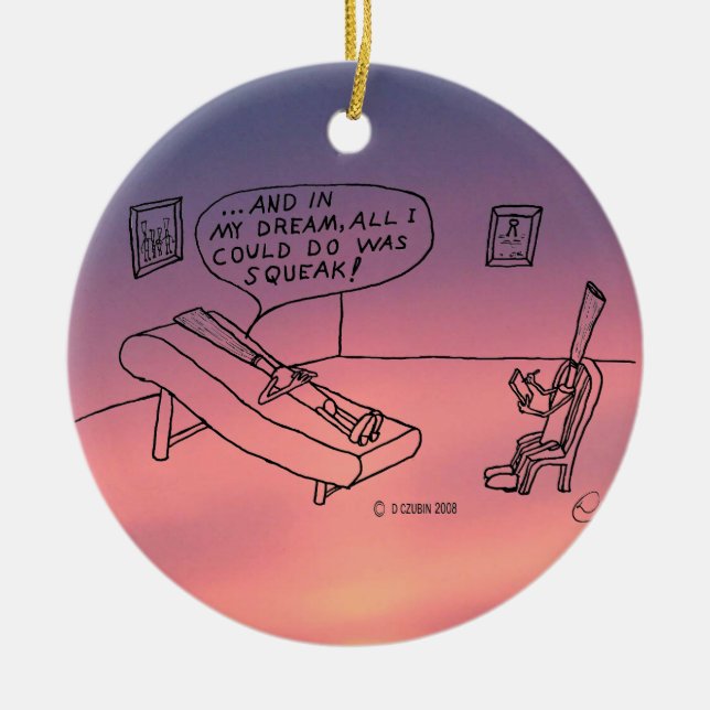 Ornamento De Cerâmica Reed Psicologista White (Frente)