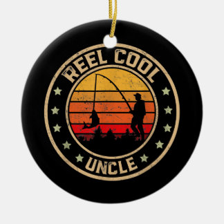 Ornamento De Cerâmica Reel Legal Tio Pescador Dia de Pesca