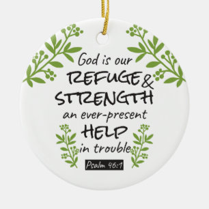 Ornamento De Cerâmica Refúgio divino - Salmo 46:1 para conforto espiritu