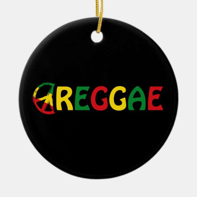 Ornamento De Cerâmica Reggae Music (Frente)