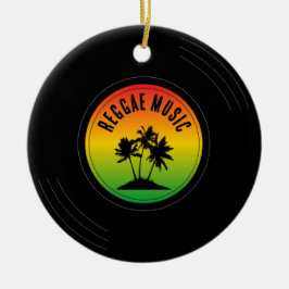 Ornamento De Cerâmica Reggae Music Vinyl Record Christmas