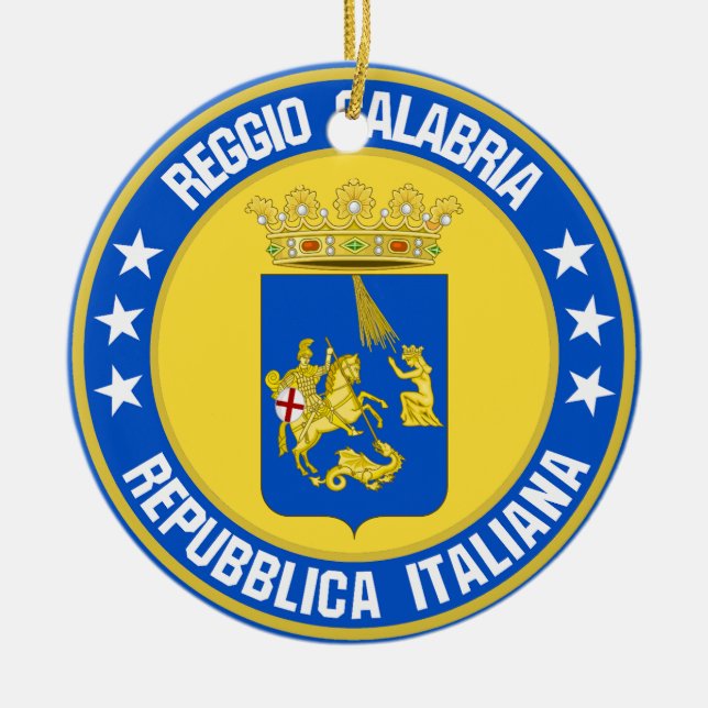 Ornamento De Cerâmica Reggio Calabria (Frente)