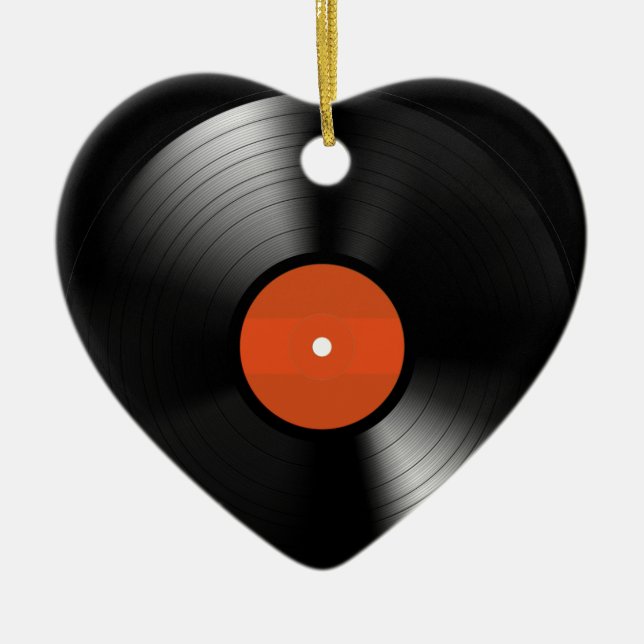 Ornamento De Cerâmica Registro de Vinyle (Frente)