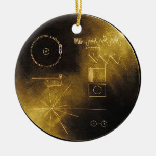 Ornamento De Cerâmica Registro dourado do explorador