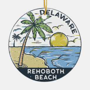 Ornamento De Cerâmica Rehoboth Beach Delaware Vintage