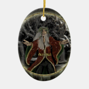 Ornamento De Cerâmica Rei do azevinho