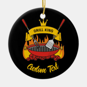 Ornamento De Cerâmica Rei Grill