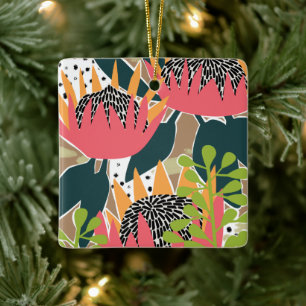 Ornamento De Cerâmica Rei Protea I