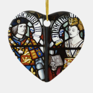 Ornamento De Cerâmica Rei Richard III e rainha Anne de Inglaterra