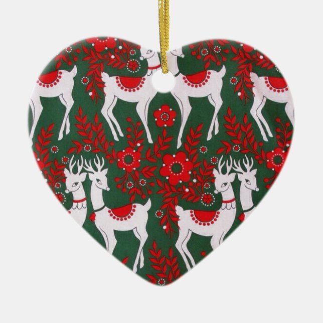 Ornamento De Cerâmica Reindeer (Frente)