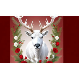 Ornamento De Cerâmica Reindeer Branco