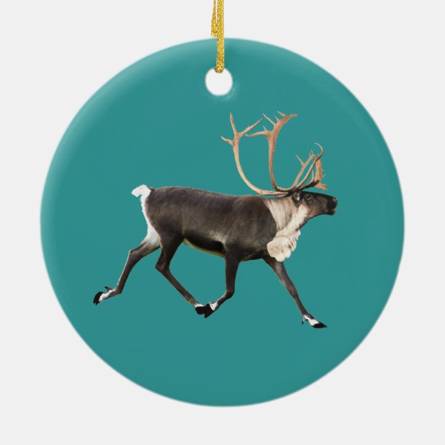 Ornamento De Cerâmica Reindeer - Bull Cariou (Traseira)