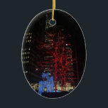 Ornamento De Cerâmica Reindeer Christmas Lights Nova Iorque Manhattan<br><div class="desc">Design apresenta uma fotografia original colorida de arranha-céus e luzes de Natal durante a temporada de festas em Nova Iorque. Fotografado pela Sexta Avenida no centro de Manhattan, NYC. Esta fotografia também está disponível numa série de outros produtos. Muitas outras fotografias de Nova Iorque e natureza também estão disponíveis neste...</div>