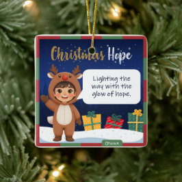 Ornamento De Cerâmica Reindeer Christmas Ornament