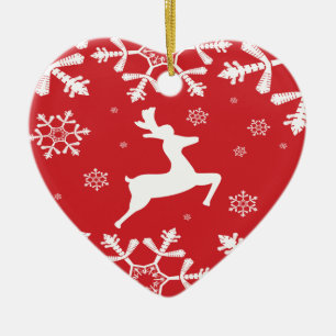 Ornamento De Cerâmica Reindeer de Natal