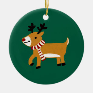 Ornamento De Cerâmica Reindeer de Natal