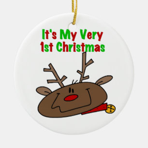 Ornamento De Cerâmica Reindeer Muito 1rua De Natal