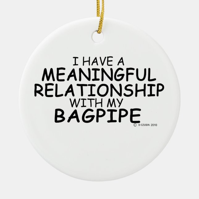Ornamento De Cerâmica Relação Significativa Bagpipe (Frente)