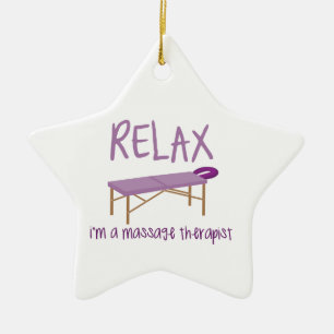 Ornamento De Cerâmica Relaxe a mesa da massagem