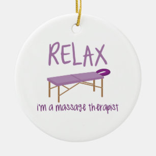 Ornamento De Cerâmica Relaxe a mesa da massagem