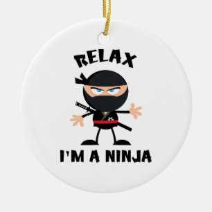 Ornamento De Cerâmica Relaxe-me são um Ninja