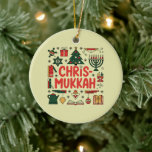 Ornamento De Cerâmica Religião Judia de Natal Chrismukkah Hanukkah<br><div class="desc">Religião Judia de Natal Chrismukkah Hanukkah</div>