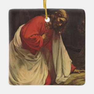 Ornamento De Cerâmica Religião Vintage Jardim Cristo de Jesus de Gethsem