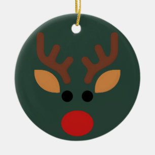 Ornamento De Cerâmica Rena Minimalista Rudolph