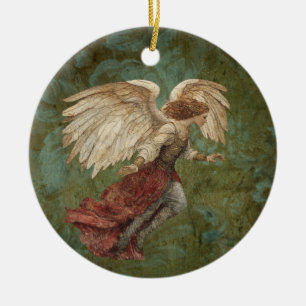Ornamento De Cerâmica Renaissance Angel, Vintage Angel Ornament
