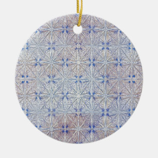 Ornamento De Cerâmica Renda de Geleira — Padrão Delicado de Floco de Nev