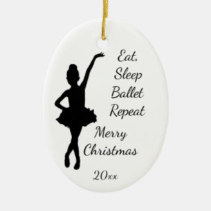 Ornamento De Cerâmica Repetição do Balé de Repouso de Natal Datado Pe