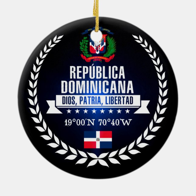 Ornamento De Cerâmica República Dominicana (Traseira)