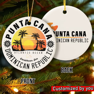 Ornamento De Cerâmica República Dominicana do Punta Cana - Retro Souveni