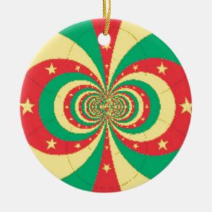 Ornamento De Cerâmica République du Cameroun, estrela de cinco pontas