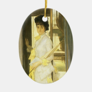 Ornamento De Cerâmica Retrato da Srta. Lloyd por Tissot, Retrato Antigo
