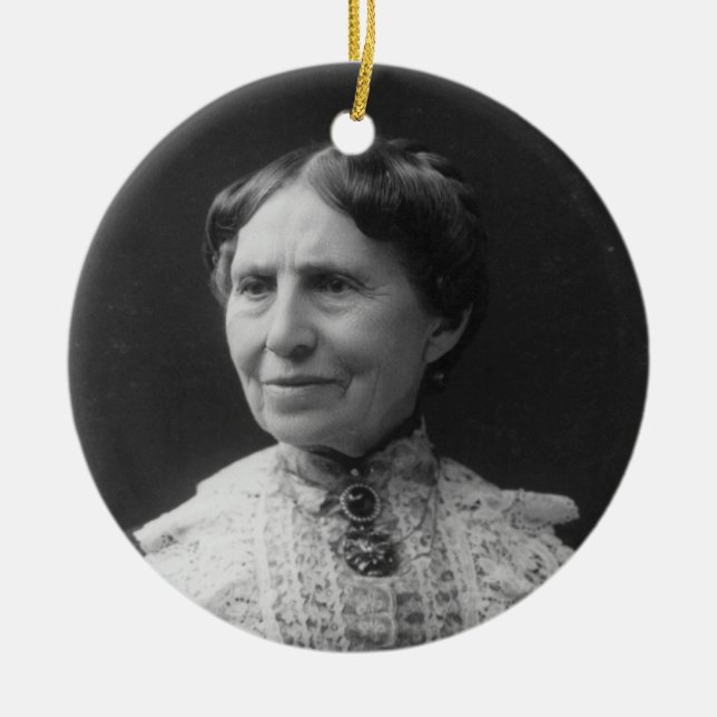 Ornamento De Cerâmica Retrato de Clara Barton Mais Tarde na Vida (Frente)