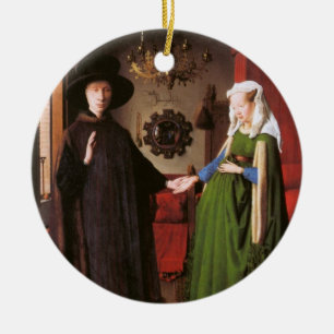 Ornamento De Cerâmica Retrato de Giovanni Arnolfini e sua esposa