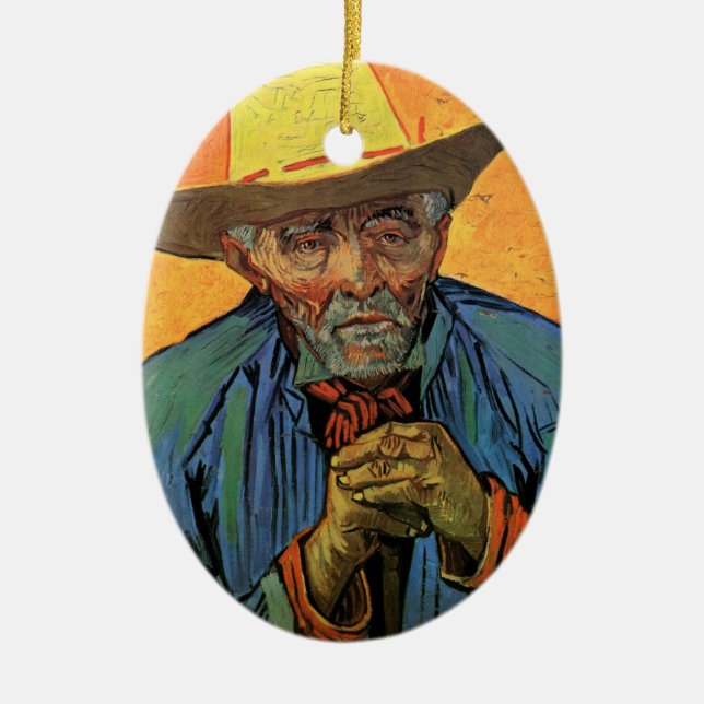 Ornamento De Cerâmica Retrato de Patience Escalier por Vincent van Gogh (Frente)