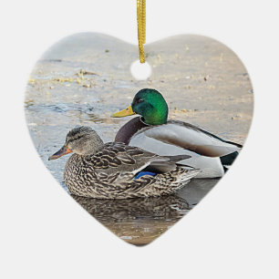 Ornamento De Cerâmica Retrato de um homem e de uma fêmea