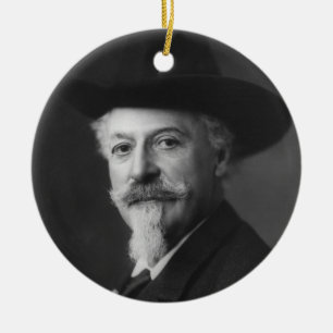 Ornamento De Cerâmica Retrato de William F. Cody a.k.a. Buffalo Bill