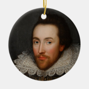 Ornamento De Cerâmica Retrato de William Shakespeare Cobbe cerca de 1610