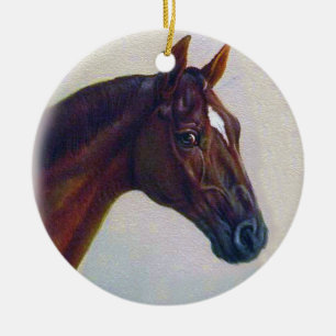 Ornamento De Cerâmica Retrato do cavalo