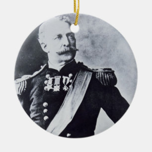 Ornamento De Cerâmica Retrato do general de brigada Nelson A. Milha (183