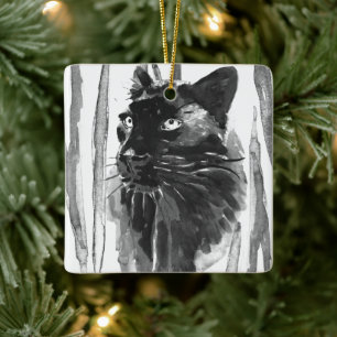 Ornamento De Cerâmica Retrato do Panther