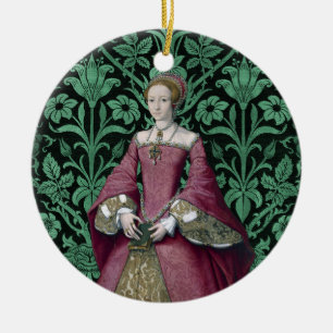 Ornamento De Cerâmica Retrato Princesa Elizabeth Tudor, Rainha