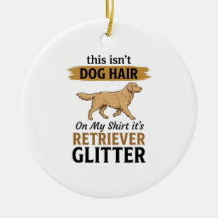 Ornamento De Cerâmica Retriever Brilho Amante de Cachorro Engraçado Desi